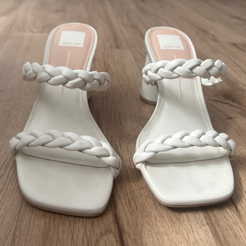 Dolce vita white heel sandal